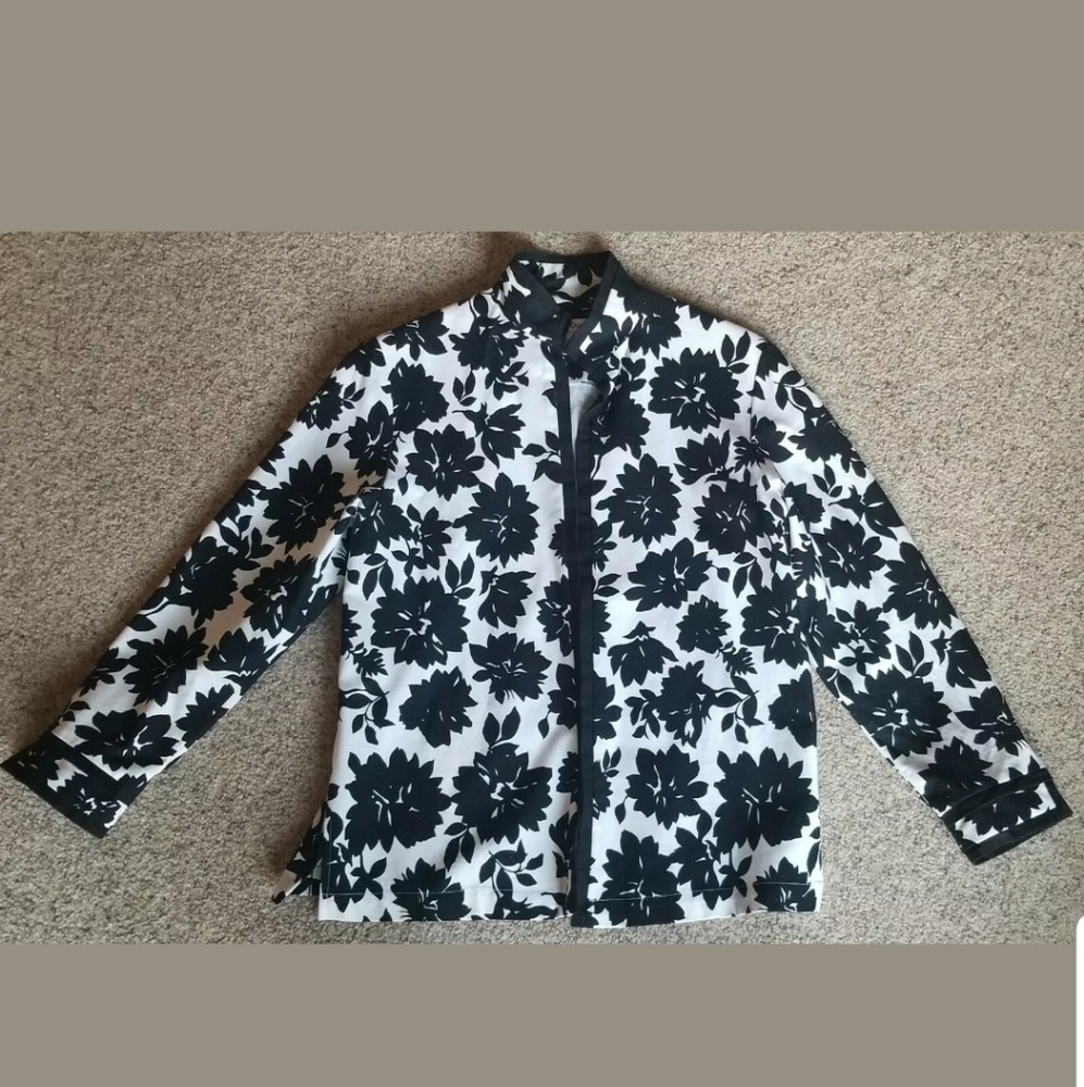 Drapers Damons Black Floral Blazer Jacket 6P